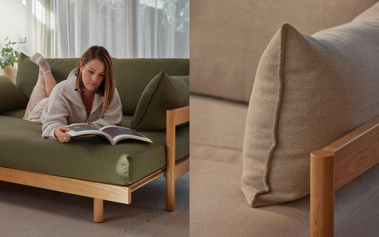 Slideaway Sofa Bed Pull Out Lounge Sofa Bed Olive Sofa Oatmeal Beige 