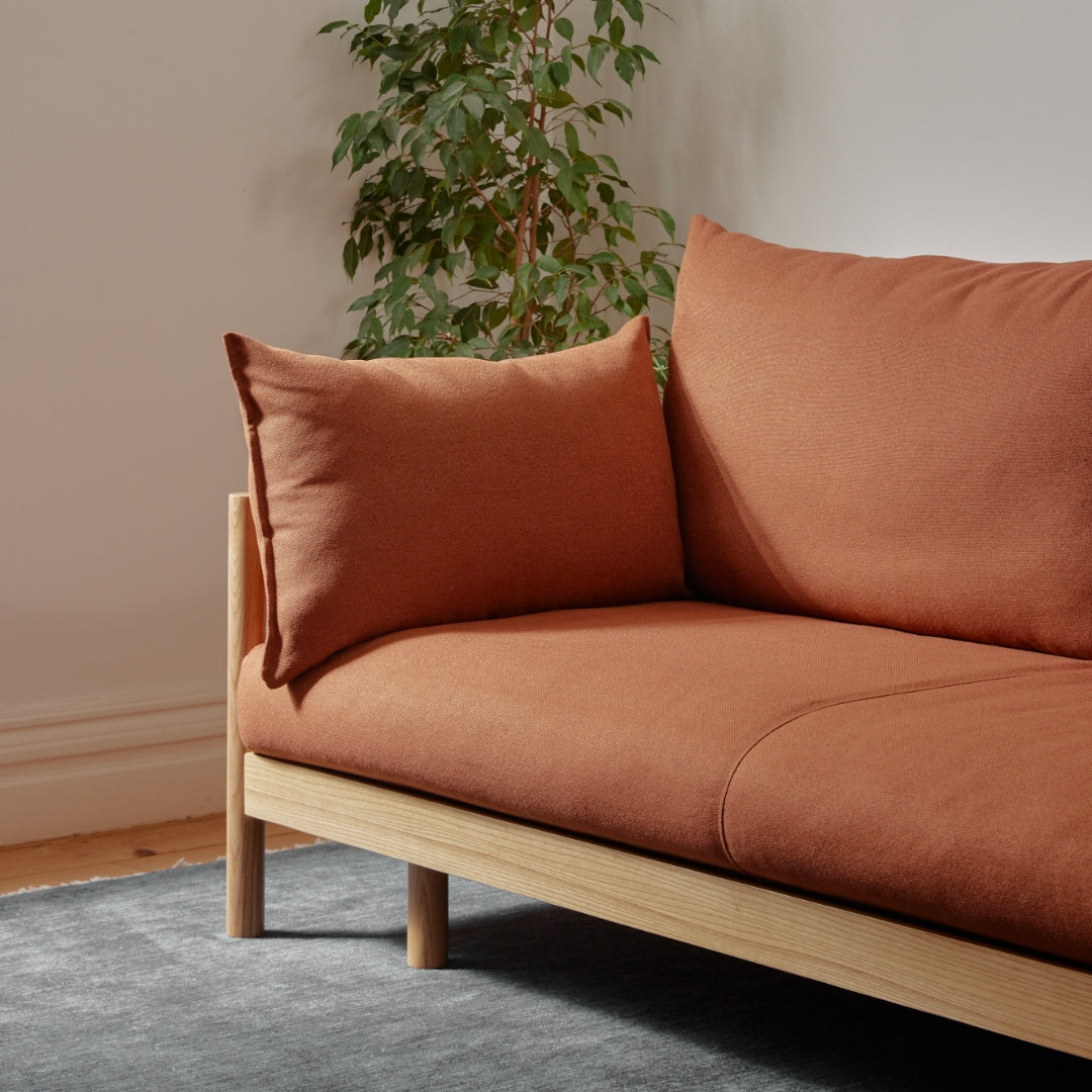 Slideaway Sofa Bed | Pull Out Sofa Lounge Bed | Terracotta Rust Sofa